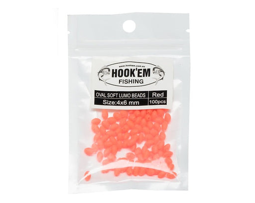 Hook'em Fishing Red Lumo Beads