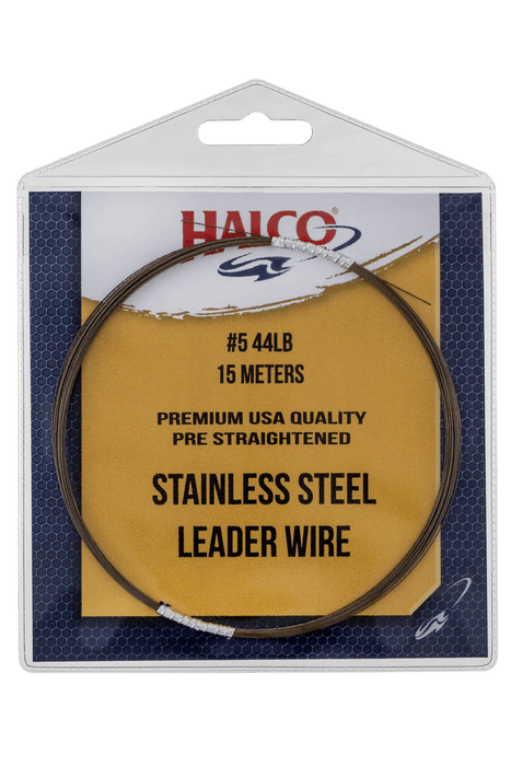 Halco Pre Straightened #5 Stainless Steel Leader Wire 44lb 15m