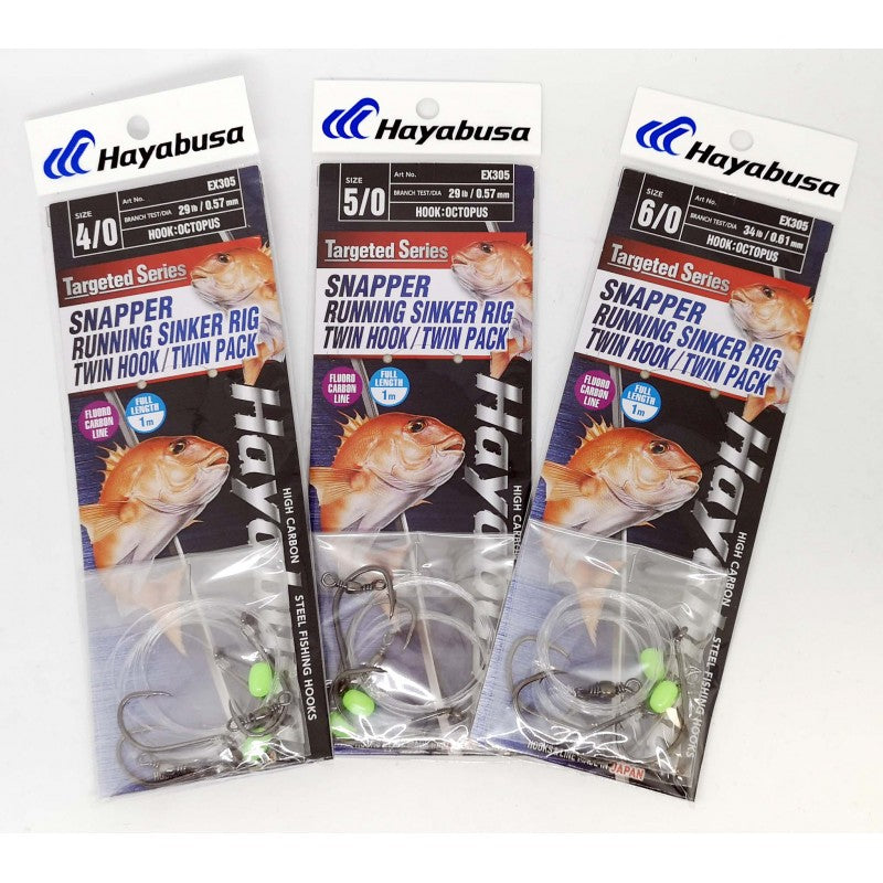 Hayabusa Snapper Running Sinker Pre-Made Rig – Bait Master Fishing and ...