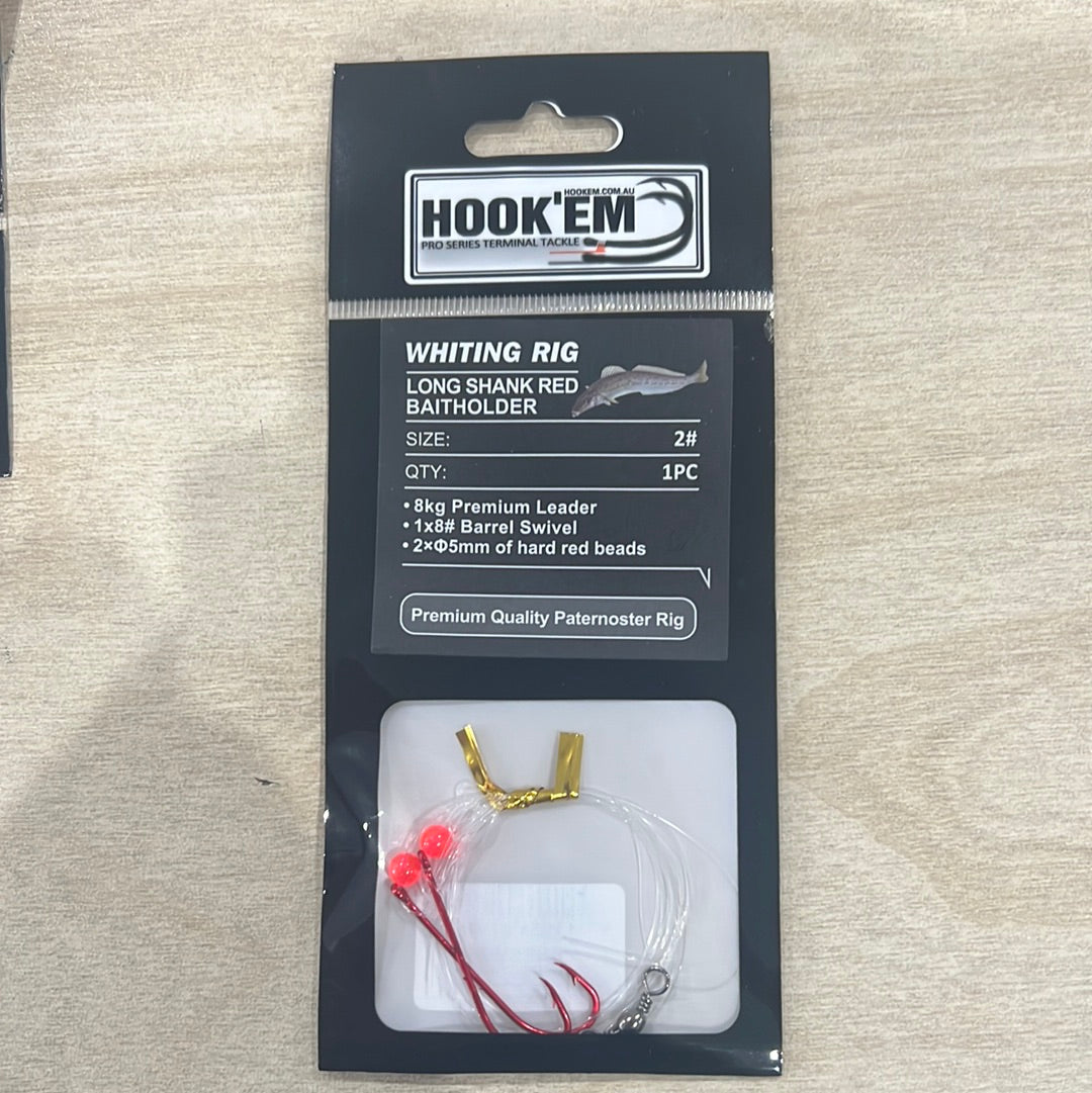 Hook'Em Fishing Pre-Rigged Whiting Rig – Bait Master Fishing and Tackle