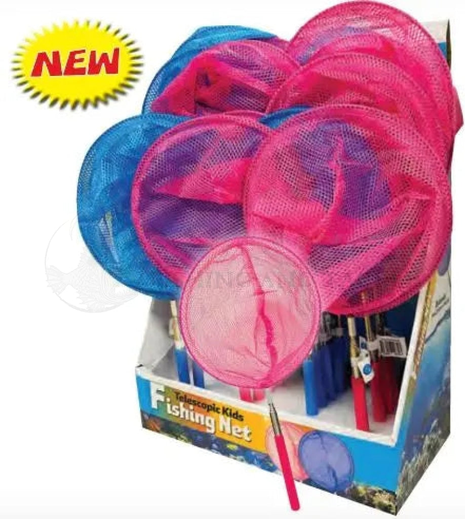 Telescopic Kids Fishing Net - Pink and Blue — Bait Master Fishing and Tackle