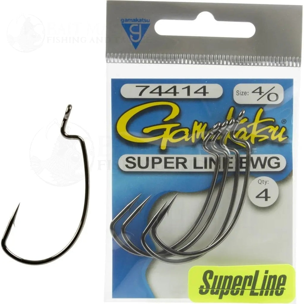 Gamakatsu Worm EWG Heavy Wire (Superline) Fishing Hooks — Bait Master  Fishing and Tackle
