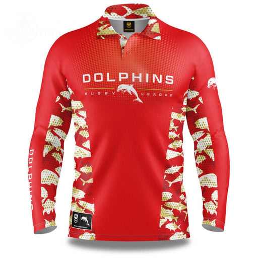 NRL Redcliffe Dolphins Reef Runner Fishing Shirts - Adult