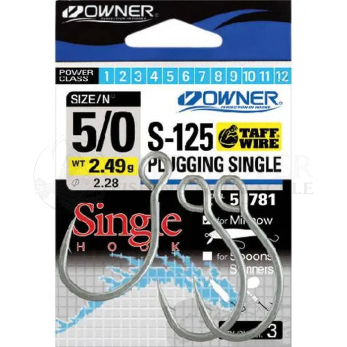 Owner S-125 Plugging Single Lure Fishing Hooks
