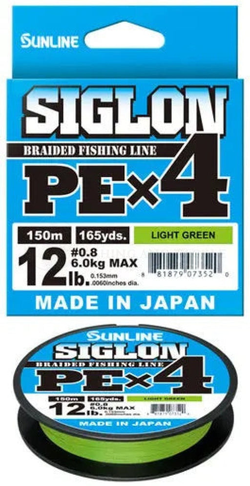 Sunline Siglon PEx4 Braided Fishing Line 300m Light Green
