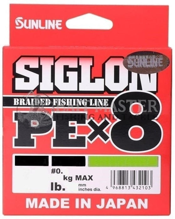 Sunline Siglon PEx8 Braided Fishing Line Light Green 150m