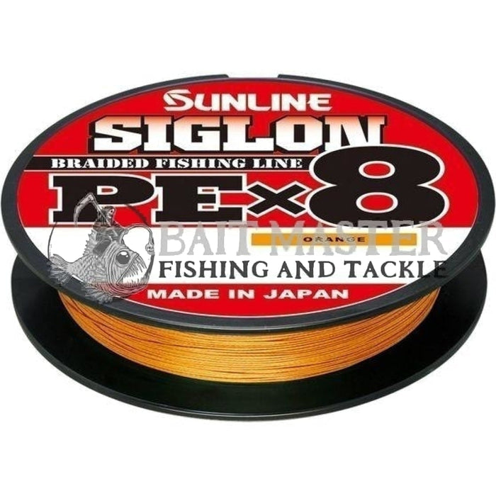 Sunline Siglon PEx8 Braided Fishing Line Orange 300m — Bait Master Fishing  and Tackle
