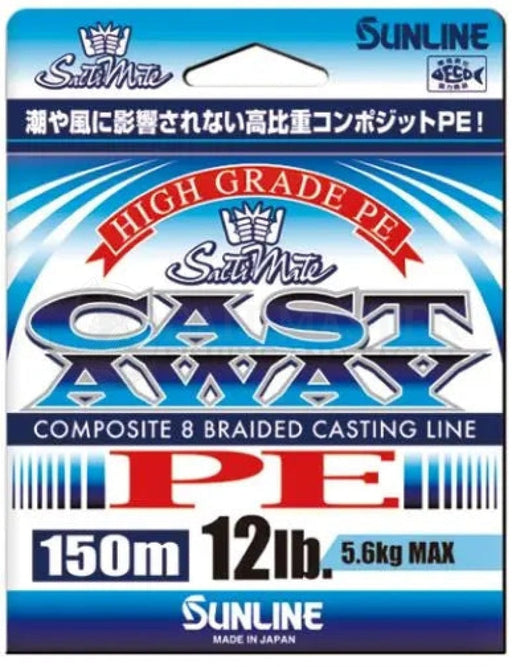 Sunline Cast Away Braided Fishing Line Pearl Blue 150m