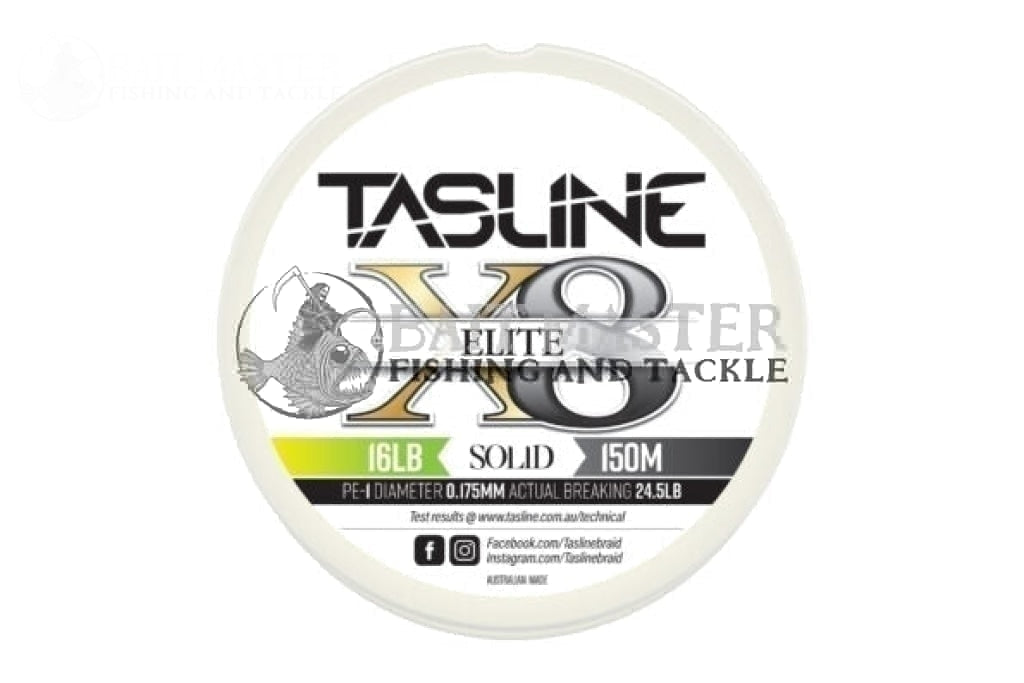 Tasline Elite X8 Solid 150m Australian Made Fishing Braid